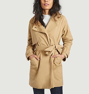 Mid-length trench coat in Edda cotton
