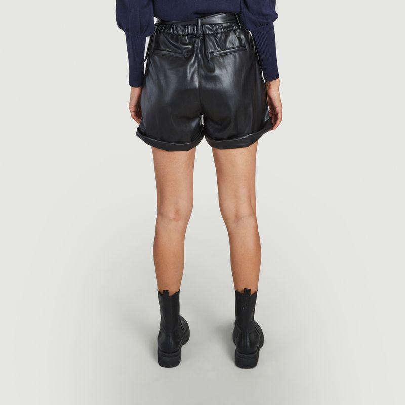 Bahia high-waisted leatherette shorts - Suncoo