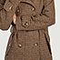 matière Long coat with houndstooth pattern belt Eden - Suncoo