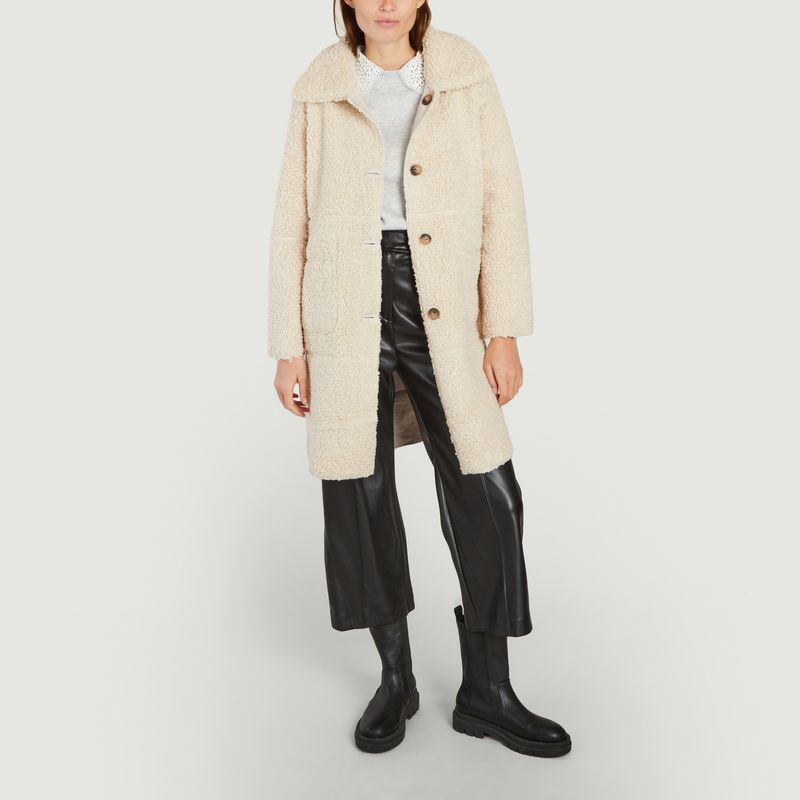 Long reversible coat with fur effect Elho - Suncoo