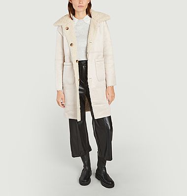 Long reversible coat with fur effect Elho