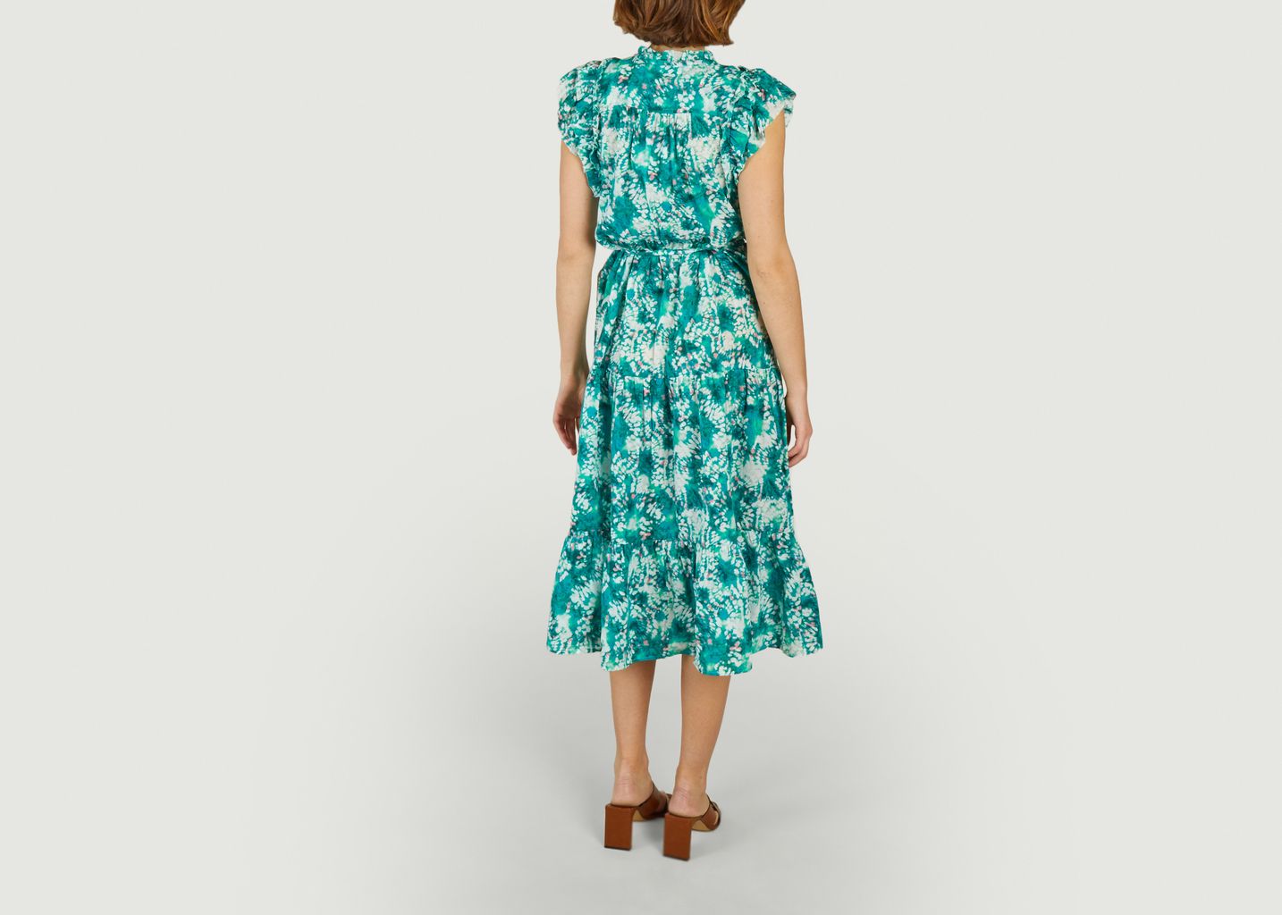 Calipso printed cotton midi dress - Suncoo