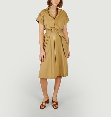 Clodie short-sleeved midi shirt-dress