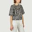 Liam floral embroidered short-sleeve blouse - Suncoo