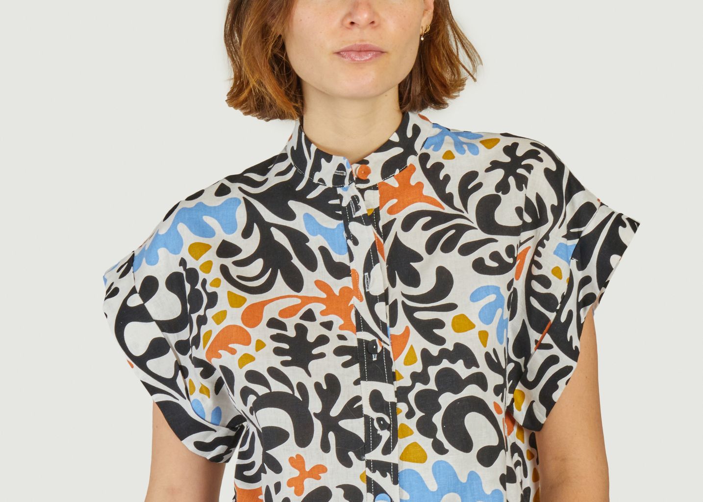 Lison fantasy print short-sleeve shirt - Suncoo