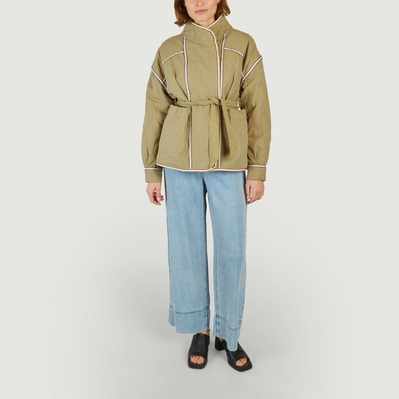 Veste matelassée oversize ceinturée Enzo - Suncoo