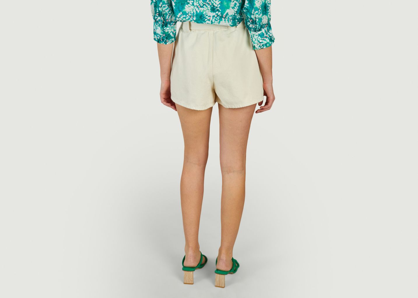 Belted shorts in Kiki cotton - Suncoo