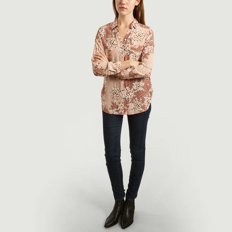Chemise imprimé fleuri et panthère Liliane - Suncoo
