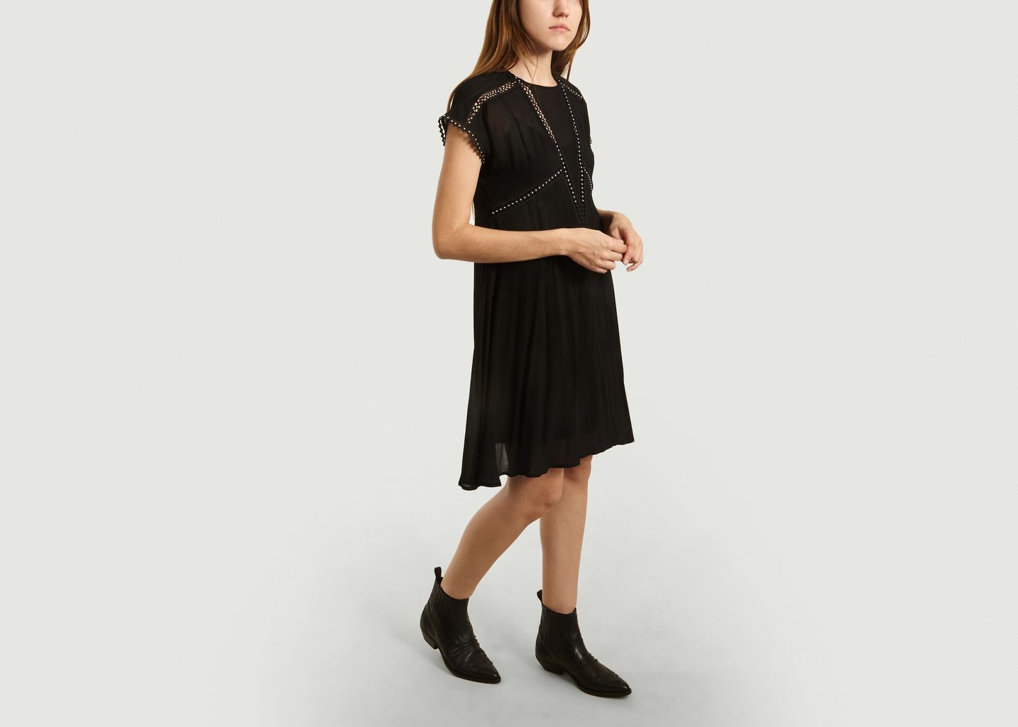 Carmina Dress With Studs Black Suncoo L Exception