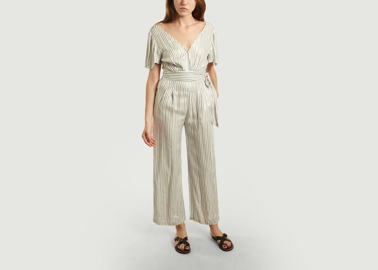 Thelma Jumpsuit with Lurex Details - Suncoo