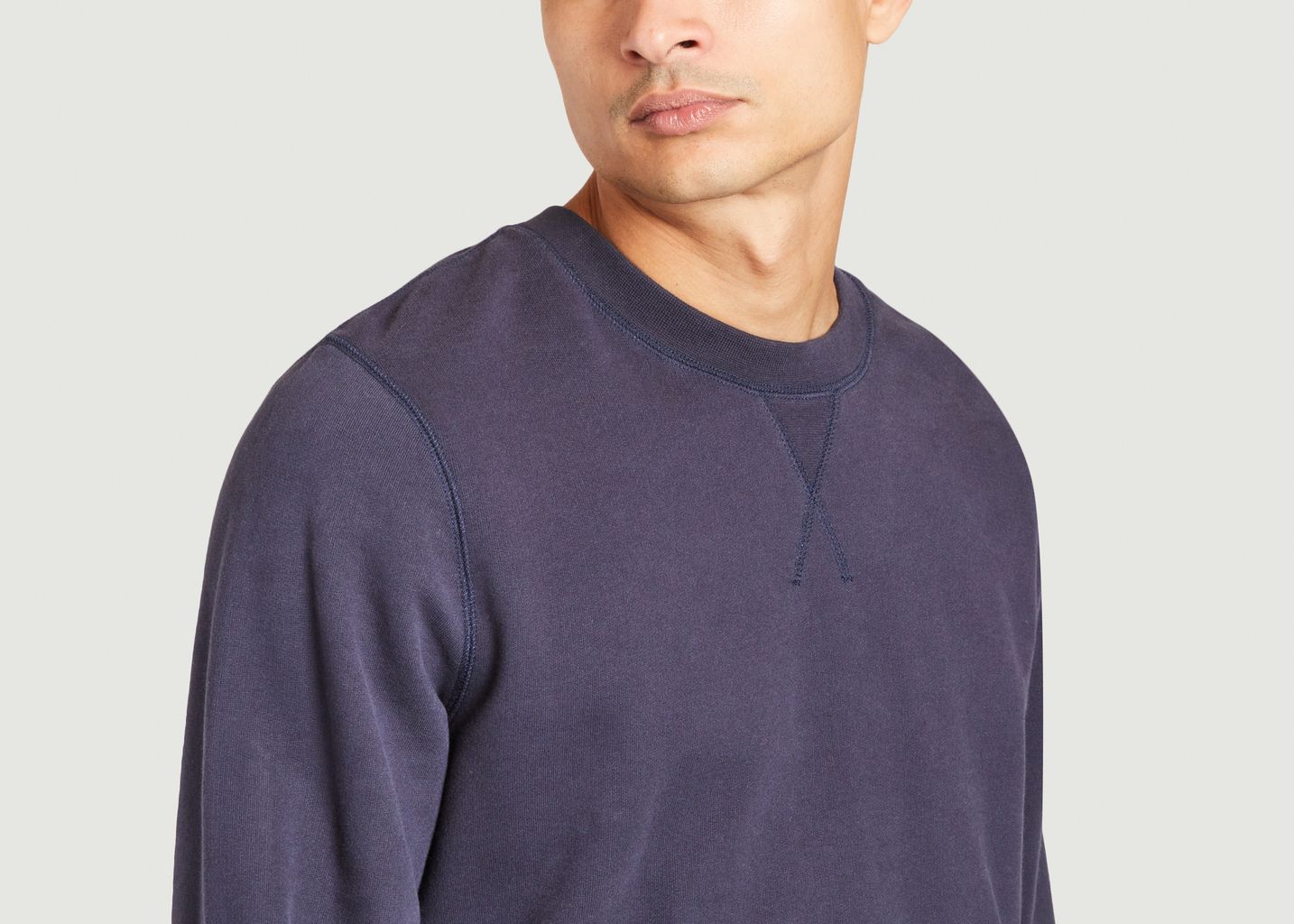 Straight cut cotton sweatshirt - Sunspel