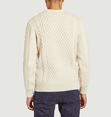 Merino wool cable knit sweater