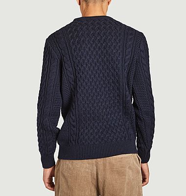 Merino wool cable knit sweater