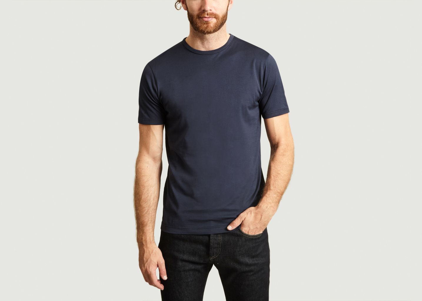 T-Shirt Uni En Coton Pima - Sunspel