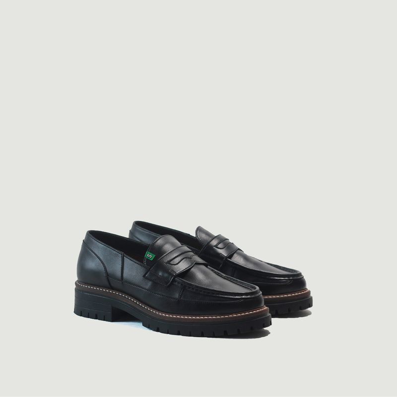 Vegan leather loafers Mila - Supergreen