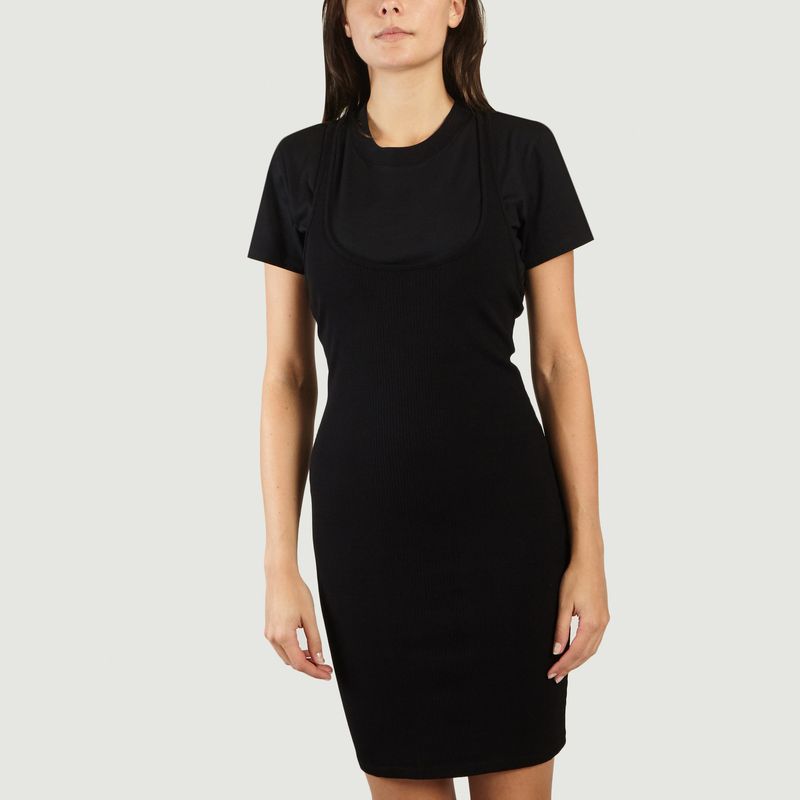 klient Uanset hvilken Republikanske parti Sale Double Lined T-shirt Dress Black T by Alexander Wang at -70% |  L'Exception