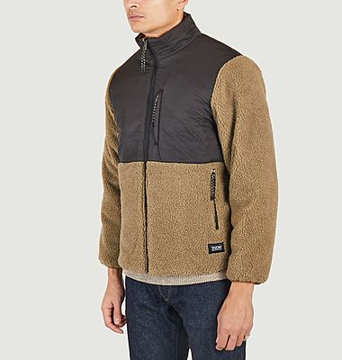Short reversible fleece jacket