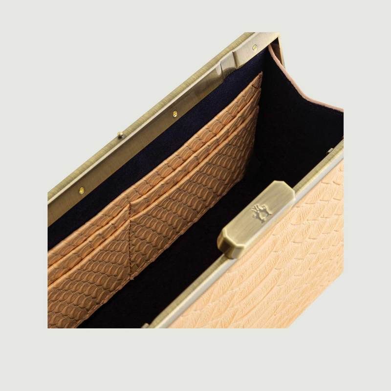 Sac pochette en cuir effet croco Jeanne baguette - Tammy & Benjamin