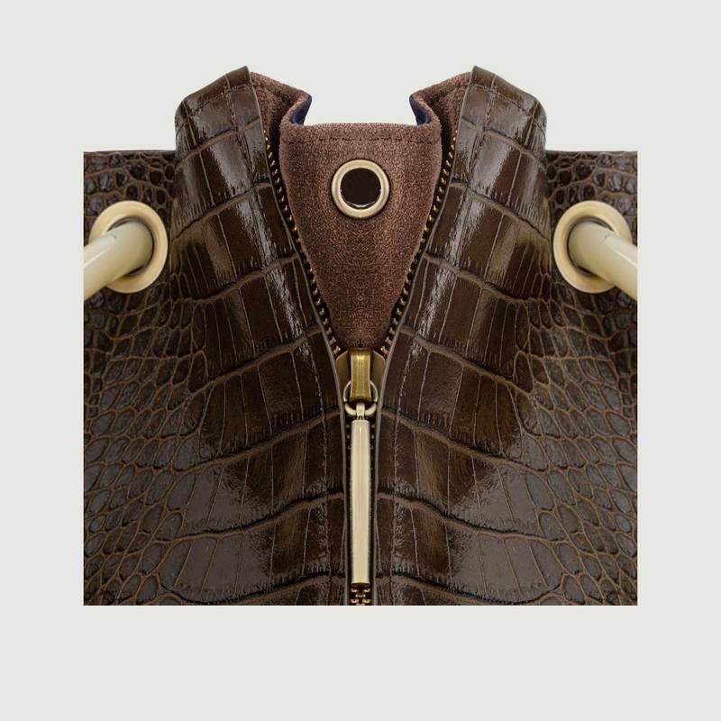 Sac en cuir effet croco avec anse en résine Deila - Tammy & Benjamin