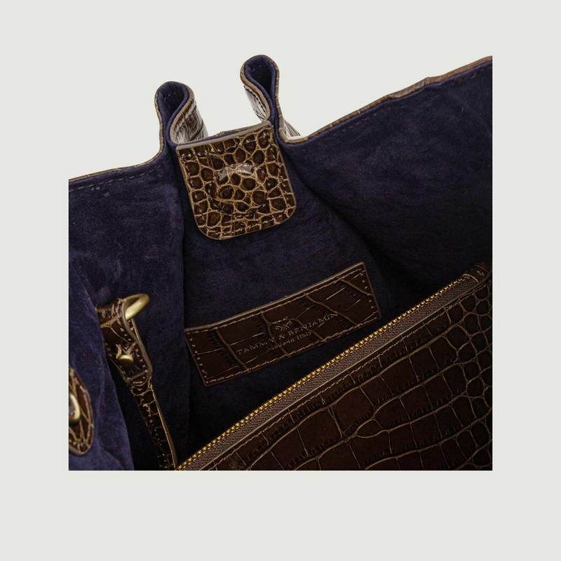 Sac en cuir effet croco avec anse en résine Deila - Tammy & Benjamin