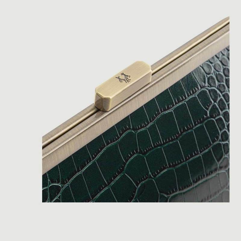 Sac pochette en cuir effet croco Jeanne baguette - Tammy & Benjamin