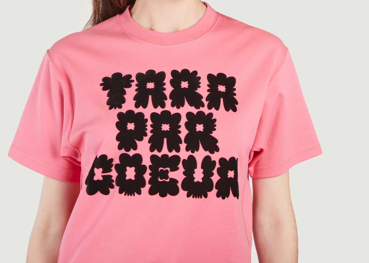 Loose-fitting T-shirt with shamrock lettering - Tara Jarmon