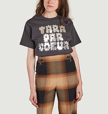 Loose-fitting T-Shirt mit Shamrock-Schriftzug