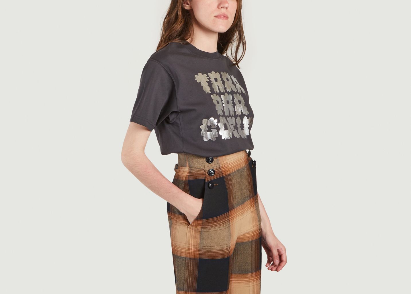 Loose-fitting T-shirt with shamrock lettering - Tara Jarmon