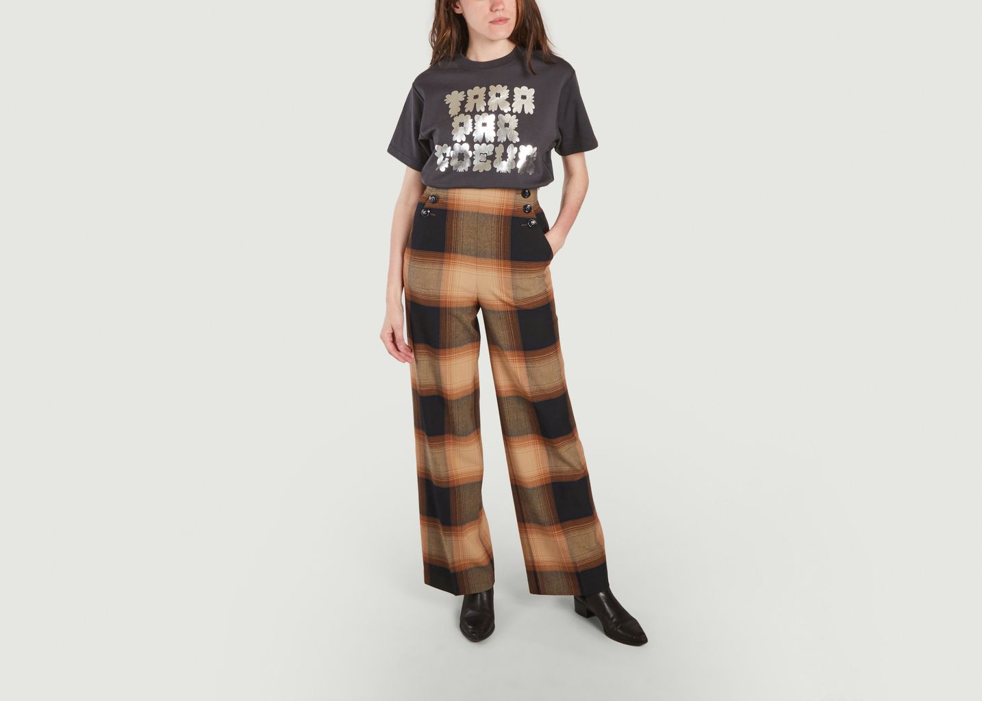 Loose-fitting T-Shirt mit Shamrock-Schriftzug - Tara Jarmon