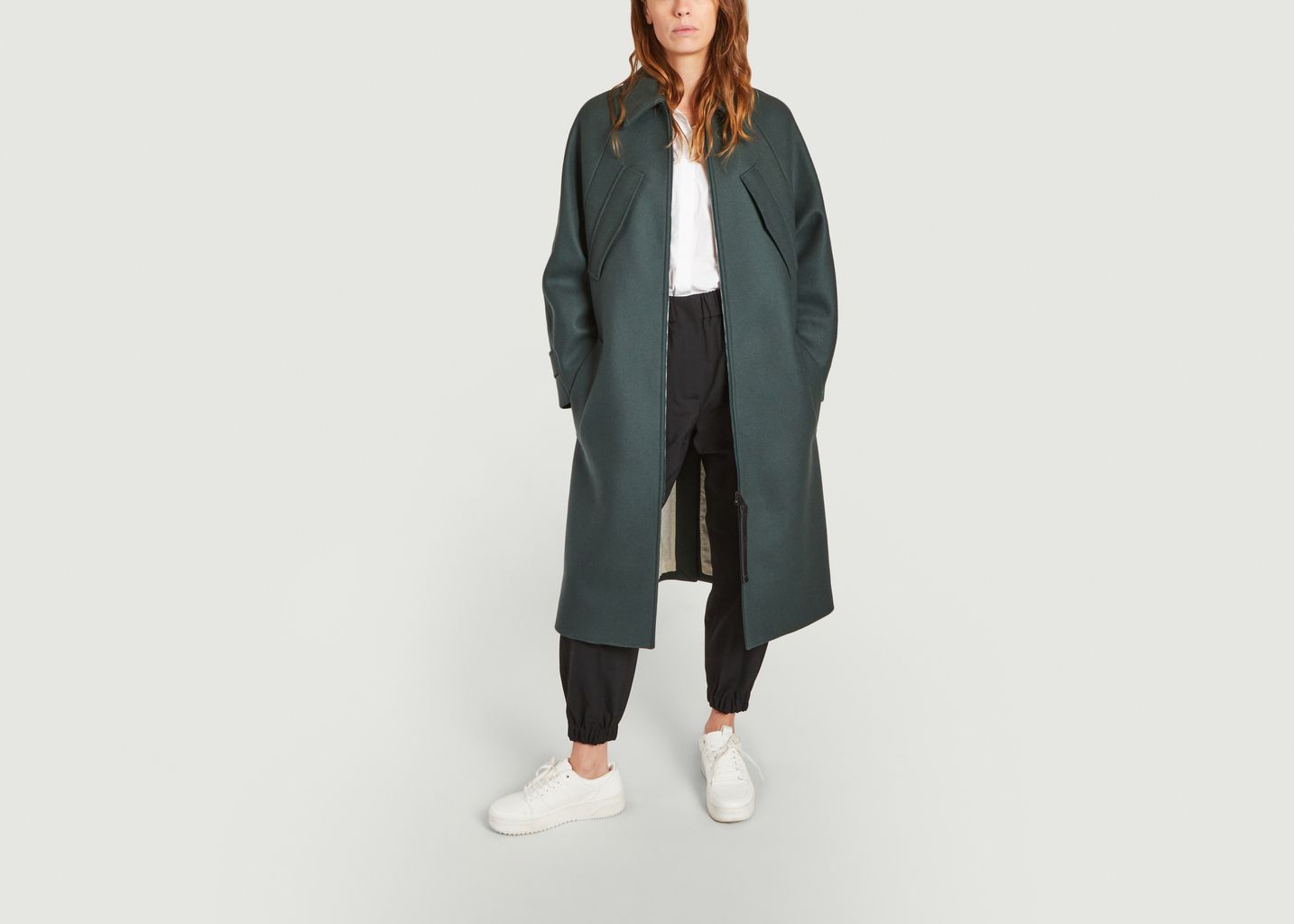Manteau long zippé Giunco - TELA