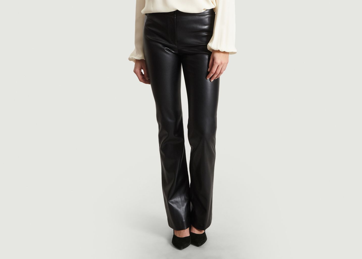 Faux Leather Trousers Black Theory | L 