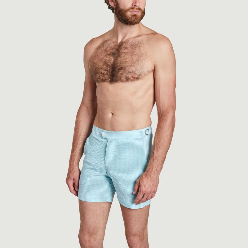 Tailored Seersucker swim shorts - The Resort Co