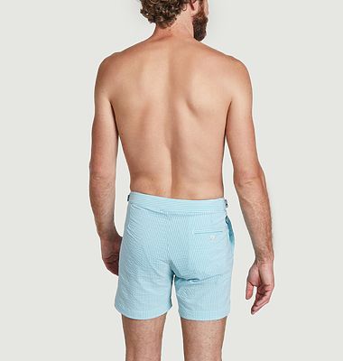 Tailored Seersucker swim shorts