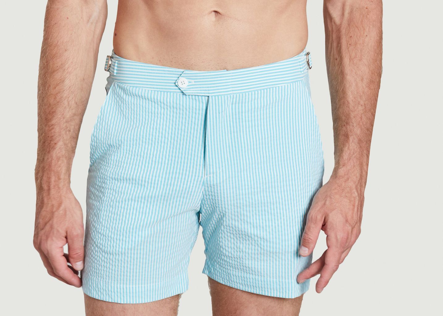 Tailored Seersucker swim shorts - The Resort Co