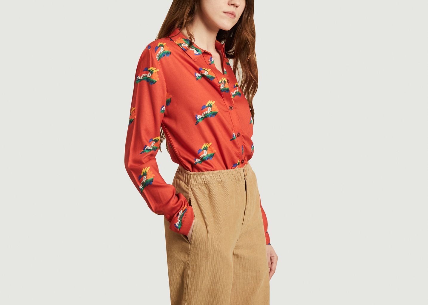Chemise motif maisons Camomille - Thinking Mu