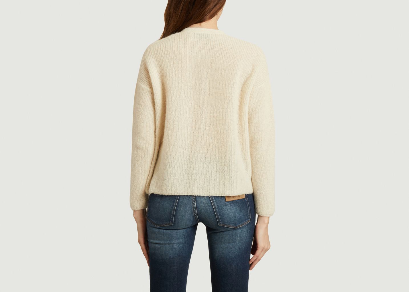 Pull Holly tricoté en col V - Thinking Mu