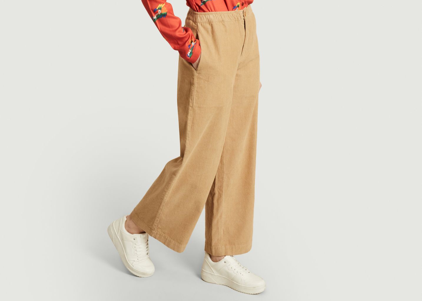 Pantalon ample en velours côtelé de coton bio Maia - Thinking Mu
