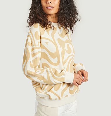 Loose sweatshirt printed in organic cotton Dreams