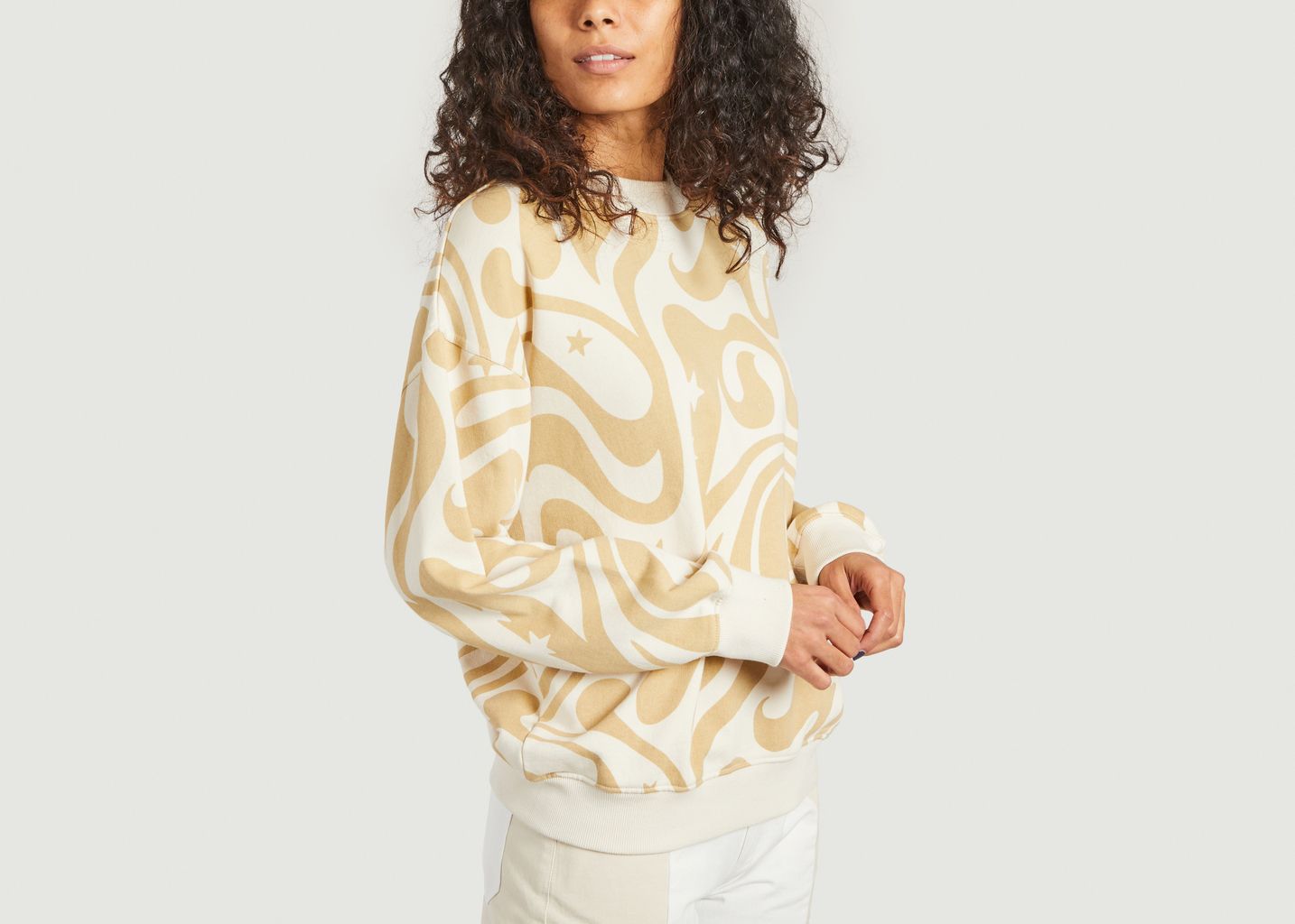 Loose sweatshirt printed in organic cotton Dreams - Thinking Mu 