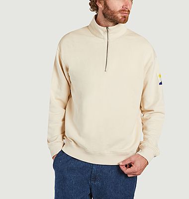 Sweatshirt en coton bio col camionneur Challenger