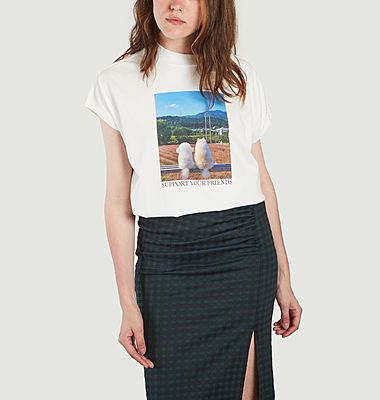 Organic cotton T-shirt with Friends photo print