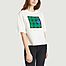 White T-shirt with multicolor print  - Thinking Mu 