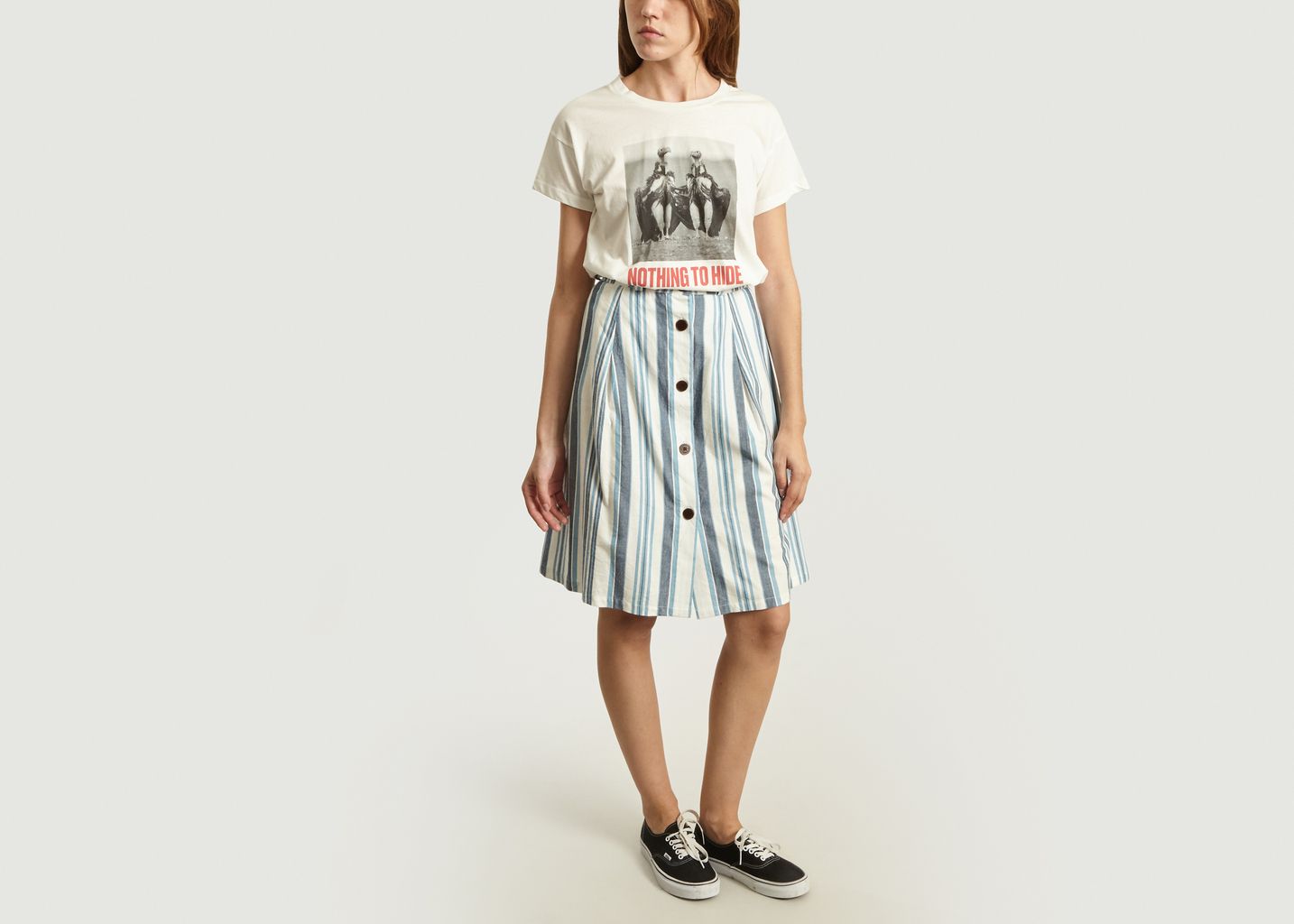 Tugela striped skirt - Thinking Mu 