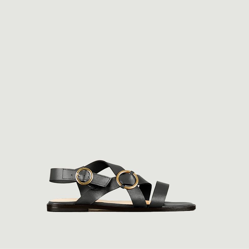 IO flat sandal in natural leather - Tila March