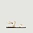 Sandale plate Rhea en cuir métallisé - Tila March