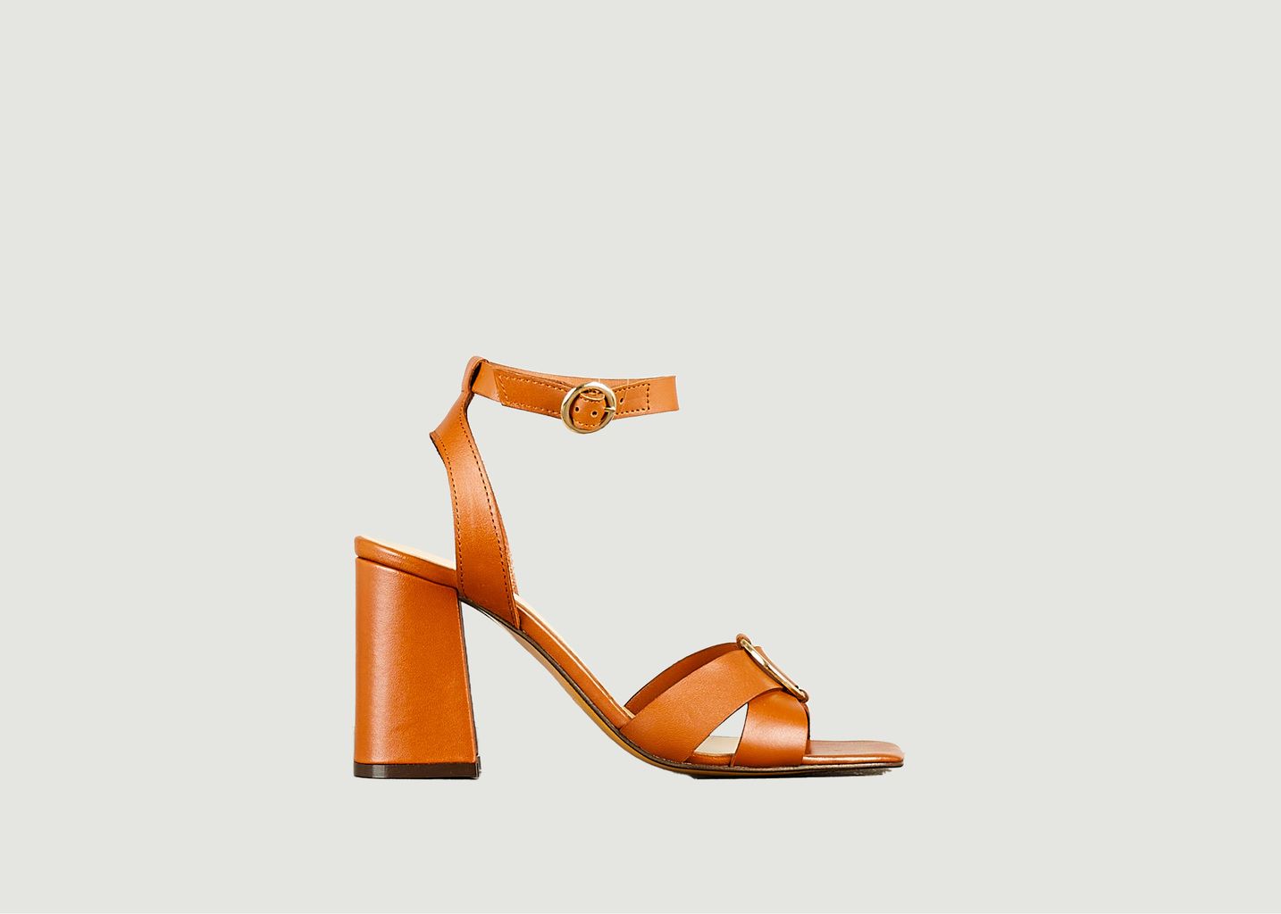 IO heel sandal in natural leather - Tila March