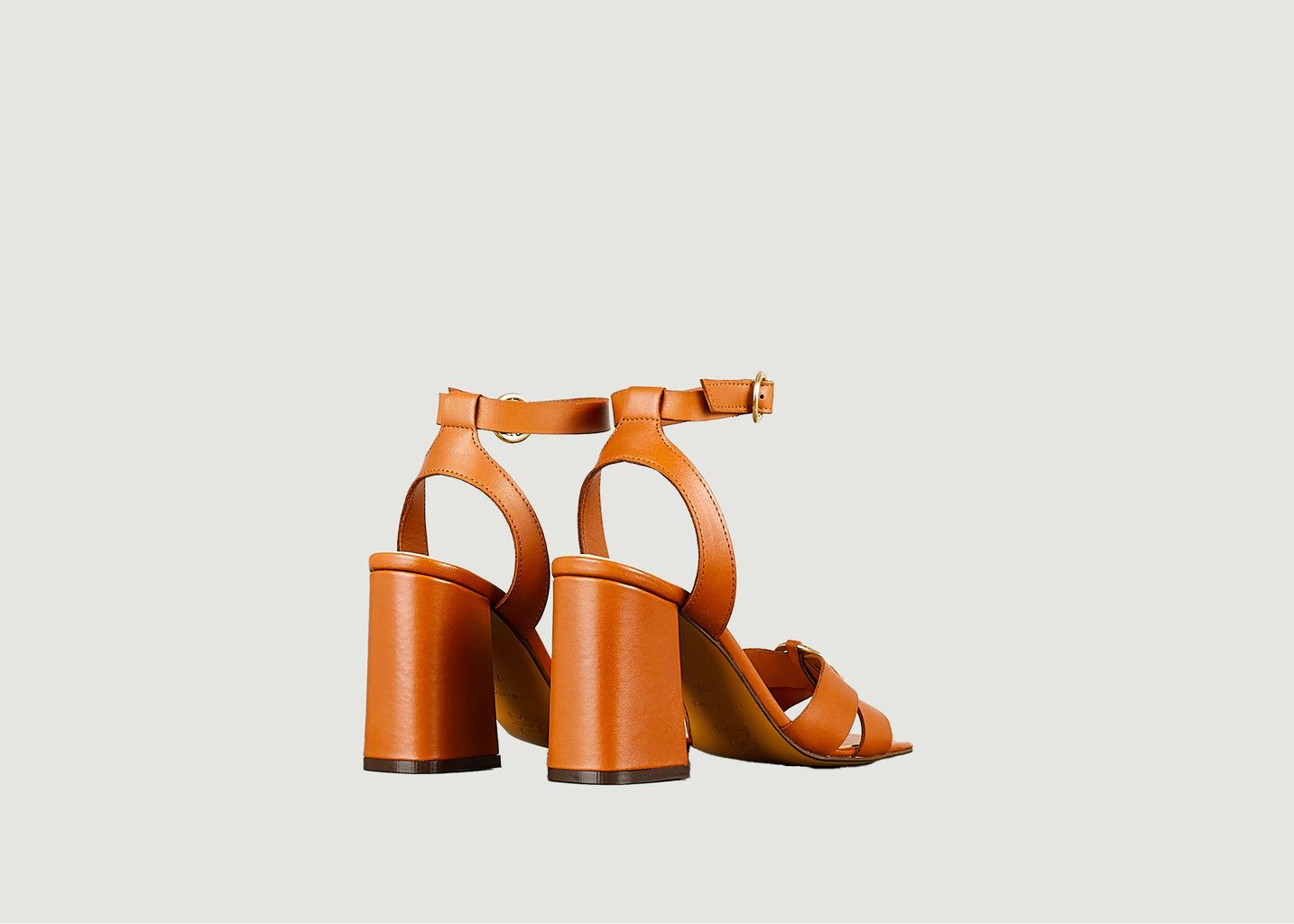Sandale à talon IO en cuir naturel - Tila March