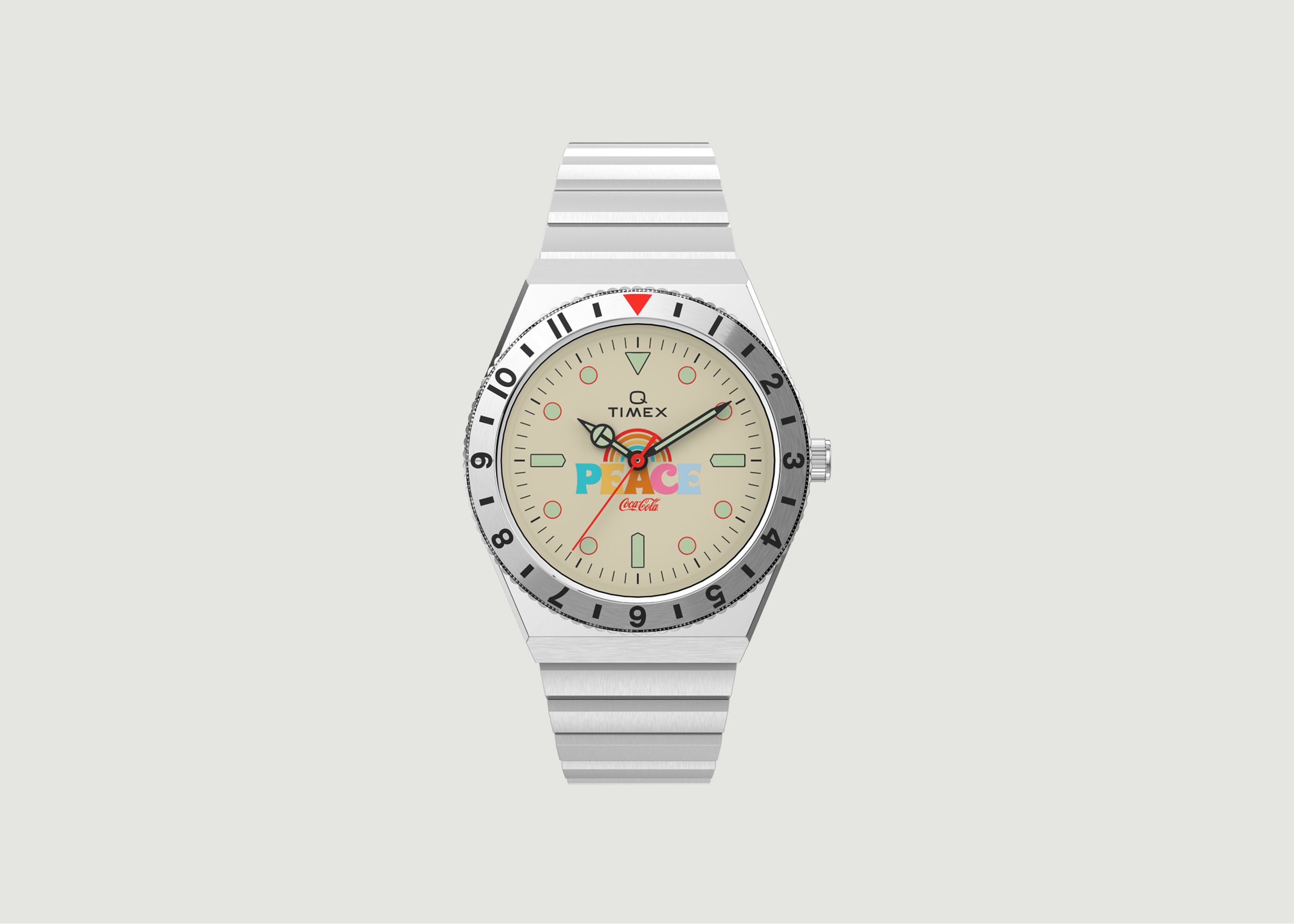 Q-timex x Coca-Cola Unity Collection Armbanduhr aus Edelstahl - Timex Archive