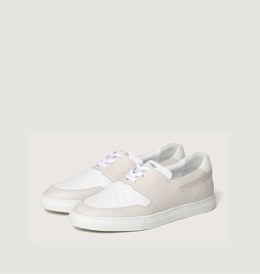 Pyla low two-tone leather sneakers