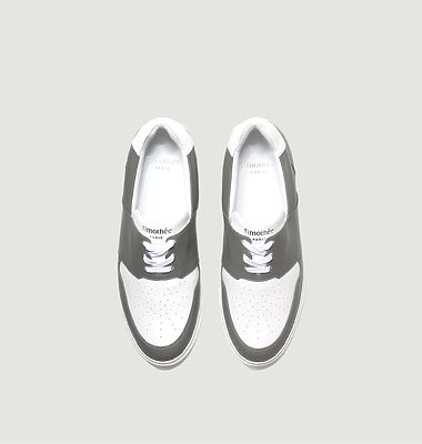 Low two-tone leather sneakers Pyla
